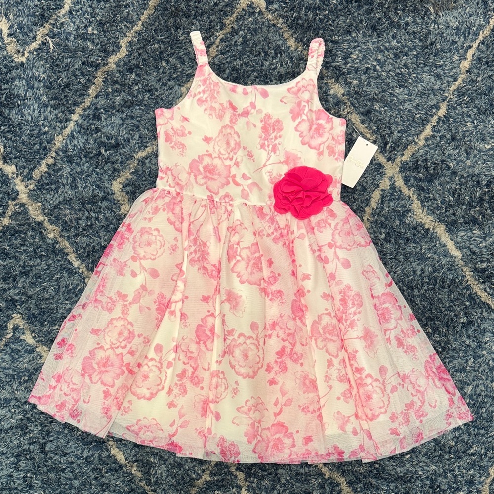 New Jessica Simpson Pink Floral Kids Dress